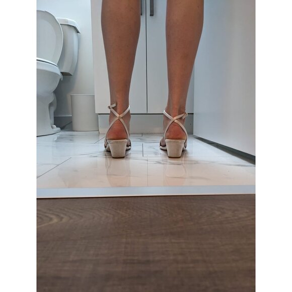 Loeffler Randall Alice Cream Satin Sandal 8.5 - Picture 9 of 13